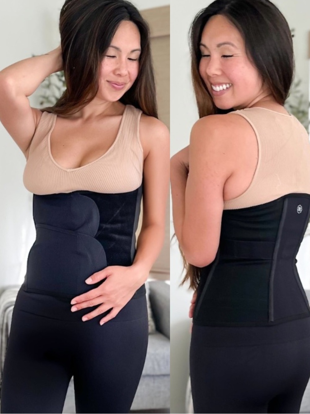 Belly Bandit Luxe Postpartum Belly Wrap Black with Liner